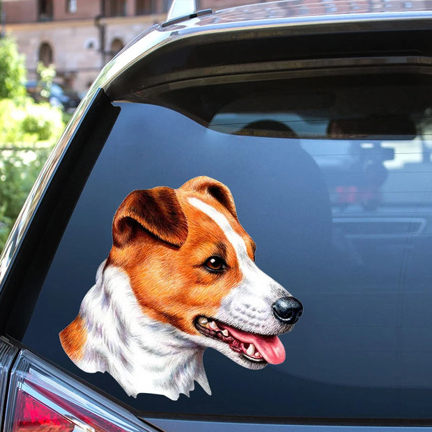 JACK RUSSELL Dog Self-adhesive Decal Car Sticker Waterproof Auto Decors on Bumper Rear Window Laptop Choose Size #S60483