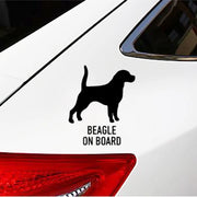 CK20426# Various Sizes Die-cut Vinyl Decal Beagle on Board Car Sticker Waterproof Auto Decors on Bumper Rear Window