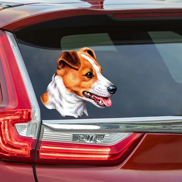 JACK RUSSELL Dog Self-adhesive Decal Car Sticker Waterproof Auto Decors on Bumper Rear Window Laptop Choose Size #S60483