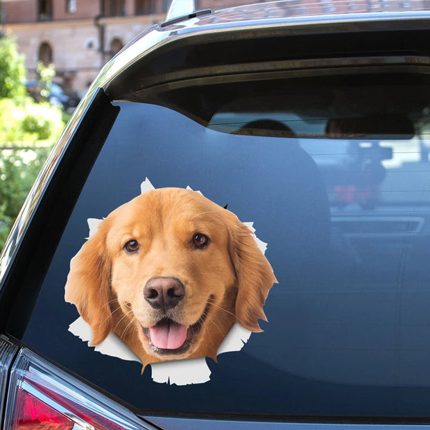 32706 # HAPPY GOLDEN RETRIEVER 13 Cm/17 Cm Self-adhesive Decal Car Sticker Waterproof Auto Decors on Bumper Rear Window Laptop