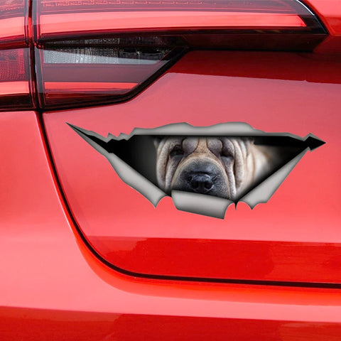 Shar Pei Dog 17CM\20CM Self-adhesive Decal Car Sticker Waterproof Auto Decors on Bumper Rear Window Laptop # S60433