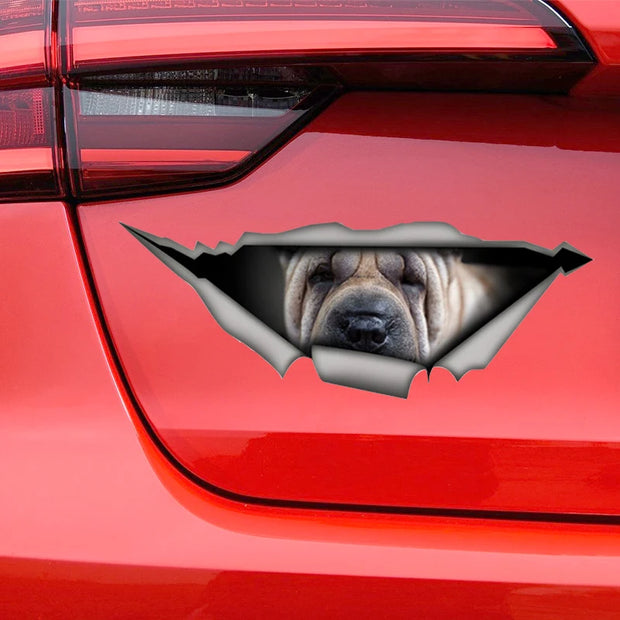 Shar Pei Dog 17CM\20CM Self-adhesive Decal Car Sticker Waterproof Auto Decors on Bumper Rear Window Laptop # S60433