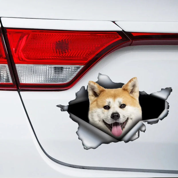 Akita Dog Pet Animal Self-adhesive Decal Car Sticker Waterproof Auto Decors on Bumper Rear Window Laptop Choose Size #S60448