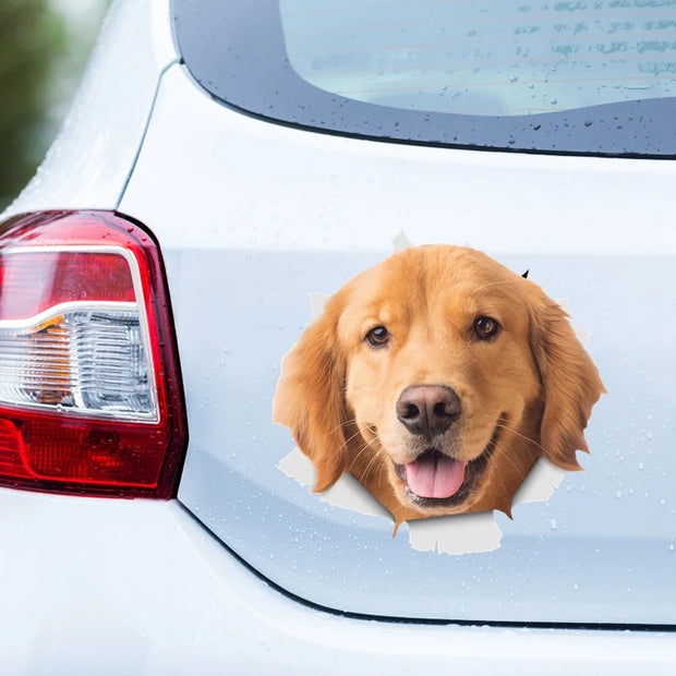 32706 # HAPPY GOLDEN RETRIEVER 13 Cm/17 Cm Self-adhesive Decal Car Sticker Waterproof Auto Decors on Bumper Rear Window Laptop