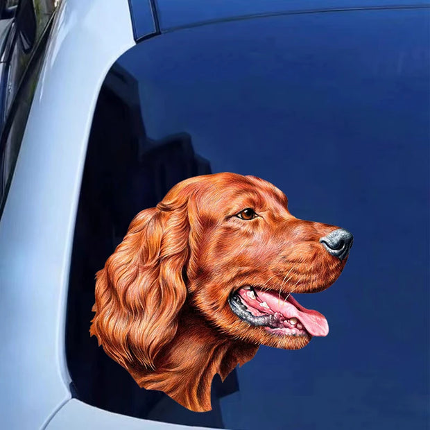 Irish Setter Dog Self-adhesive Decal Car Sticker Waterproof Auto Decors on Bumper Rear Window Laptop Choose Size #S60482