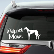 Whippet Mom Dog Die-Cut Vinyl Decal Car Sticker Waterproof Auto Decors on Car Body Bumper Rear Window Laptop Choose Size #S60271