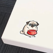 S40813# Various Sizes Funny Self-Adhesive Decal Sad Hungry Pug Car Sticker Waterproof Auto Decors on Bumper Rear Window