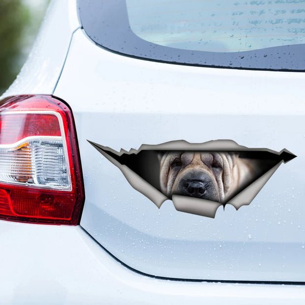 Shar Pei Dog 17CM\20CM Self-adhesive Decal Car Sticker Waterproof Auto Decors on Bumper Rear Window Laptop # S60433