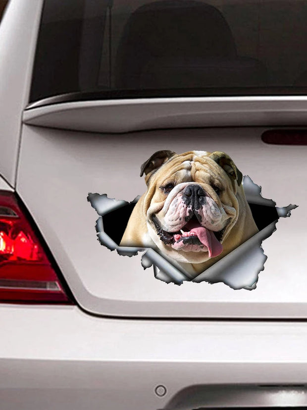 CK20908# Various Sizes Self-adhesive Decal English Bulldog V2 Car Sticker Waterproof Auto Decors on Bumper Rear Window Laptop