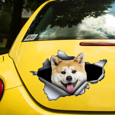 Akita Dog Pet Animal Self-adhesive Decal Car Sticker Waterproof Auto Decors on Bumper Rear Window Laptop Choose Size #S60448