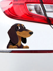 13CM/17CM Self-Adhesive Decal Dachshund Dog Car Sticker Waterproof Auto Decors on Bumper Rear Window Laptop