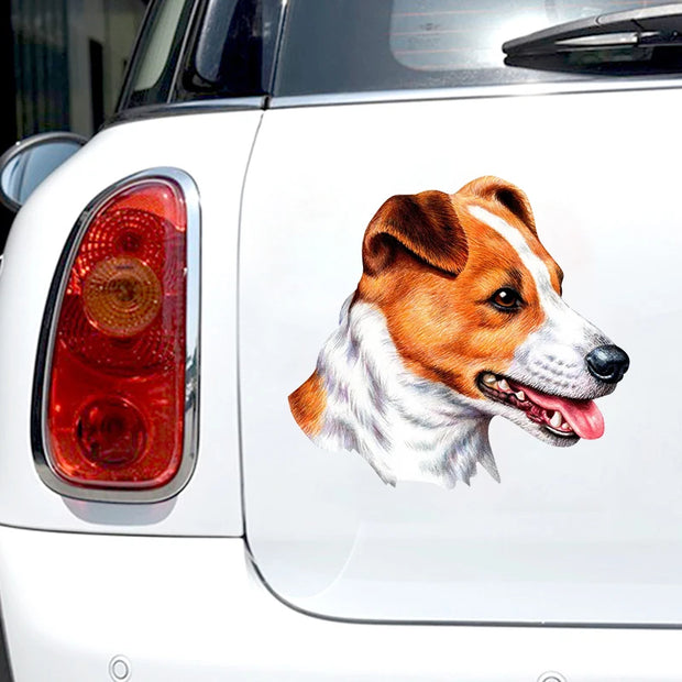 JACK RUSSELL Dog Self-adhesive Decal Car Sticker Waterproof Auto Decors on Bumper Rear Window Laptop Choose Size #S60483