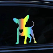 Chihuahua Die-Cut Vinyl Decal Car Sticker Waterproof Auto Decors on Car Body Bumper Rear Window Laptop Choose Size #S60608