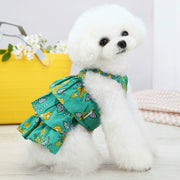 Pet Cat Dog Clothes VIP Teddy York Summer Small Size Dogs Floral Cake Princess Skirt Summer Thin