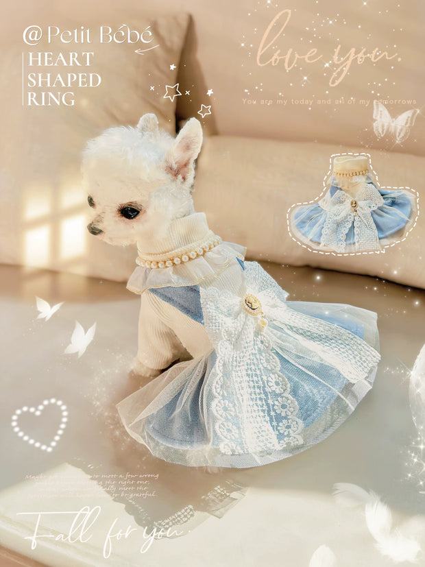 Little Princess Charlotte Maltese Wedding Dress Puppy Fall and Winter Yorkshire Ragdoll Teddy Pet Clothes