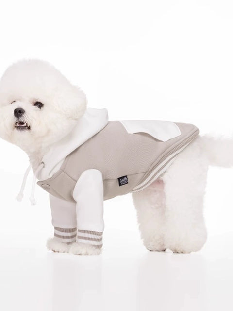 Sniff Pet Dog Cat Autumn and Winter Color Stitching Hoodie Teddy/French Bulldog Bichon Small and Medium-Sized Dogs Clothes