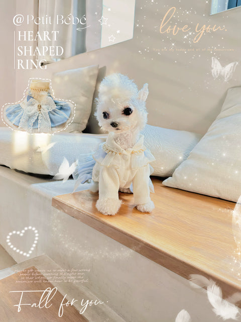 Little Princess Charlotte Maltese Wedding Dress Puppy Fall and Winter Yorkshire Ragdoll Teddy Pet Clothes