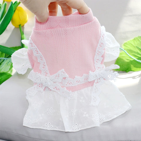 Teddy Puppy Princess Skirt Spring and Summer Thin Summer Clothes Pet Chihuahua Small Puppies Bichon Pomeranian