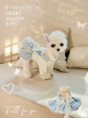 Little Princess Charlotte Maltese Wedding Dress Puppy Fall and Winter Yorkshire Ragdoll Teddy Pet Clothes