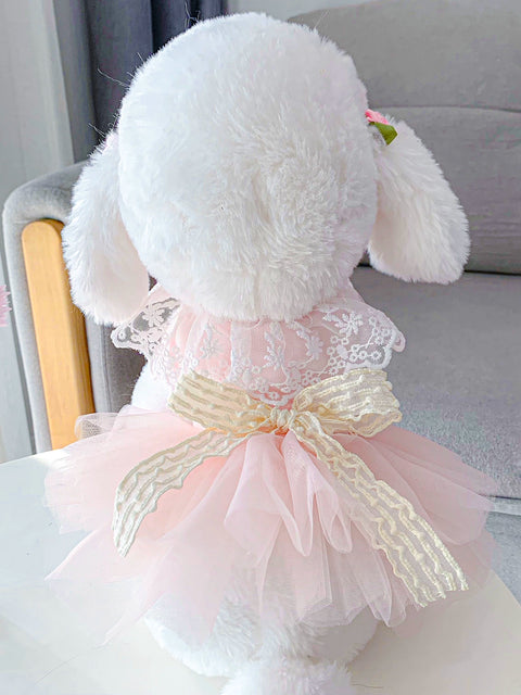 Pet Cat Dog Clothes Bichon Teddy Puppy Cat Clothes Small Size Dogs Princess Dress Princess Style Wedding Dress