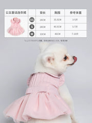 Ufbemo Pet Clothes Princess Dress Dog Cat Pink Cute Pettiskirt Teddy Small and Medium-Sized Dogs Dress Skirt