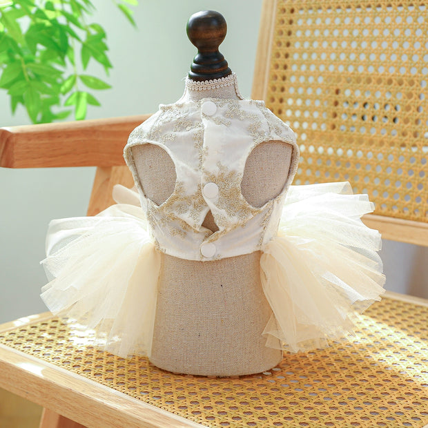 Dog Clothes Summer White Princess Dress Wedding Dress Wedding Dress Cat Bichon Puppy Female Dog Dress