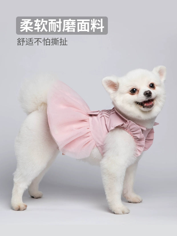 Ufbemo Pet Clothes Princess Dress Dog Cat Pink Cute Pettiskirt Teddy Small and Medium-Sized Dogs Dress Skirt