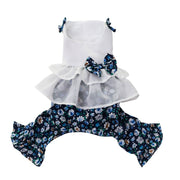 Floral Four Feet Teddy Puppy Princess Skirt Spring and Summer Thin Summer Clothes Pet Chihuahua Small Puppies