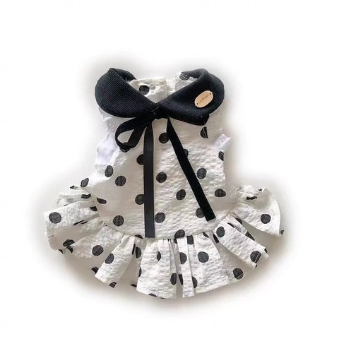 Princess Dress Summer Bichon Pomeranian Cute Polka Dot Skirt Puppy Teddy Cat Pet Clothes Small Size Dogs Clothes