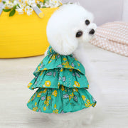 Pet Cat Dog Clothes VIP Teddy York Summer Small Size Dogs Floral Cake Princess Skirt Summer Thin