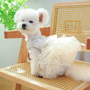 Dog Clothes Summer White Princess Dress Wedding Dress Wedding Dress Cat Bichon Puppy Female Dog Dress