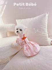 Yaochi Moon Rabbit Dress Pet Princess Dress Maltese Dress Tang Suit Spring and Autumn Clothing Teddy Bichon Pomeranian Fairy