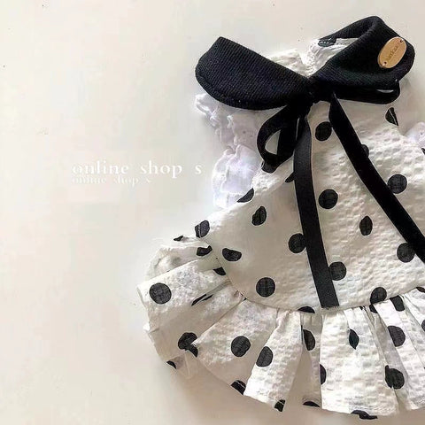 Princess Dress Summer Bichon Pomeranian Cute Polka Dot Skirt Puppy Teddy Cat Pet Clothes Small Size Dogs Clothes