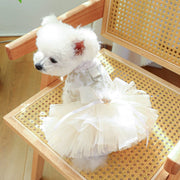 Dog Clothes Summer White Princess Dress Wedding Dress Wedding Dress Cat Bichon Puppy Female Dog Dress