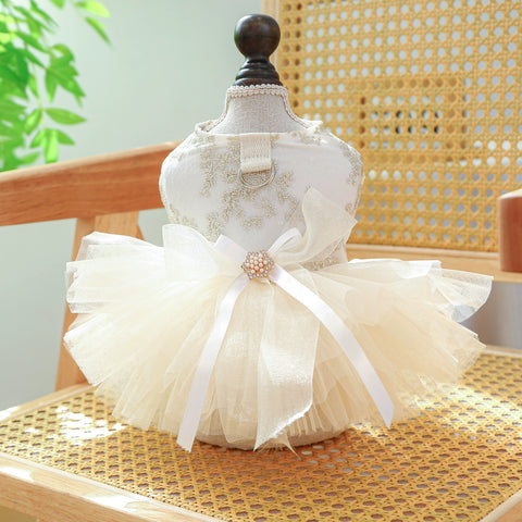 Dog Clothes Summer White Princess Dress Wedding Dress Wedding Dress Cat Bichon Puppy Female Dog Dress