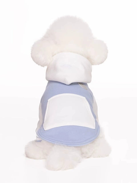 Sniff Pet Dog Cat Autumn and Winter Color Stitching Hoodie Teddy/French Bulldog Bichon Small and Medium-Sized Dogs Clothes