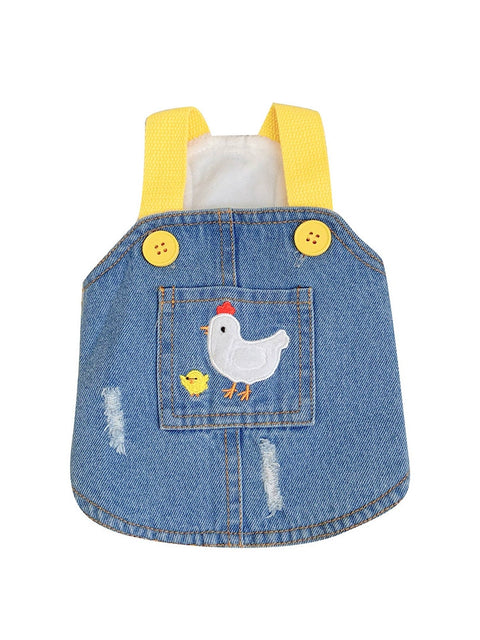 Chicken Denim Suit Cat Pet Dog Clothes Summer Teddy Bichon York Summer Maltese Spring and Autumn