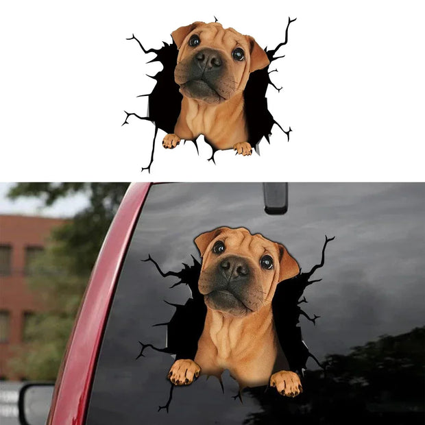 Animal Car Stickers Waterproof PVC Auto Scratch Occlude 3D Simulation Electrostatic Decal Car Window Home Decoration