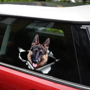 Car Sticker Self-adhesive 3D Decal German Shepherd Pet Dog Sticker Waterproof Auto Decors on Bumper Rear Window Sticker