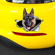 Car Sticker Self-adhesive 3D Decal German Shepherd Pet Dog Sticker Waterproof Auto Decors on Bumper Rear Window Sticker