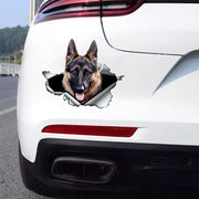 Car Sticker Self-adhesive 3D Decal German Shepherd Pet Dog Sticker Waterproof Auto Decors on Bumper Rear Window Sticker