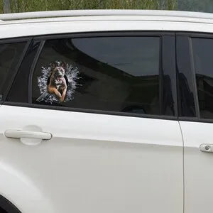 Malinois dog window decal, belgian malinois car sticker, pet car decal