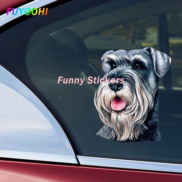 SCHNAUZER 17CM\20CM Self-adhesive Decal Car Sticker Waterproof Auto Decors on Bumper Rear Window Laptop # S60490