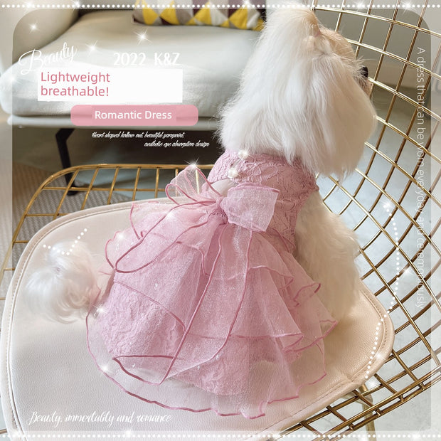 KZ Dress Return! Light and Cool ~ South Korea Dog Clothes Bichon Small Size Dogs Teddy Spring and Autumn Clothing