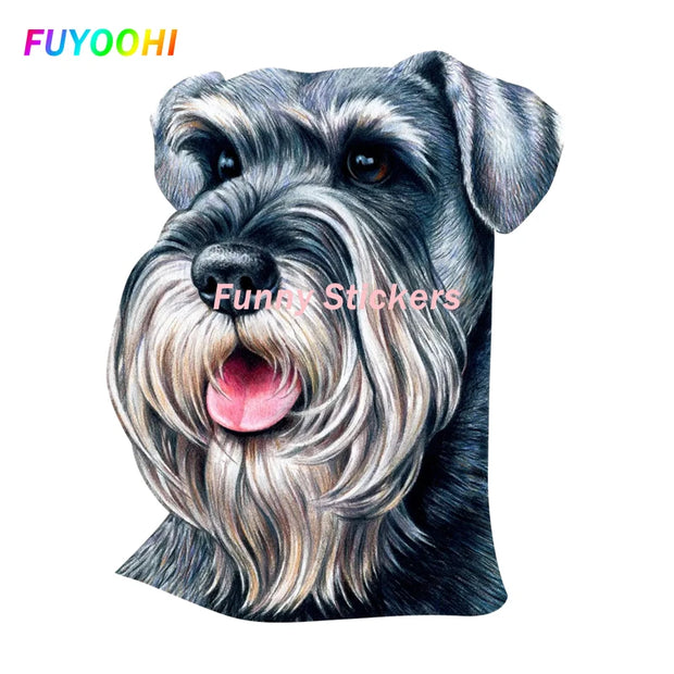 SCHNAUZER 17CM\20CM Self-adhesive Decal Car Sticker Waterproof Auto Decors on Bumper Rear Window Laptop # S60490