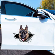 Car Sticker Self-adhesive 3D Decal German Shepherd Pet Dog Sticker Waterproof Auto Decors on Bumper Rear Window Sticker