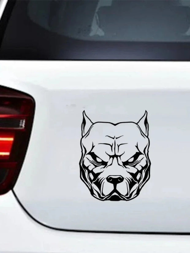 Classic Car Sticker 3D Horror Pitbull Funny Sticker On Car Stickers and Decals Rear Window PVC Car Styling.