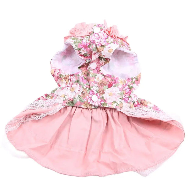 Pet Dress Shirt Floral & Bow with Matching Leash Dress Skirt 14:173#Blue;5:361386 $ Beautiful collection under $10 IPPA Phones