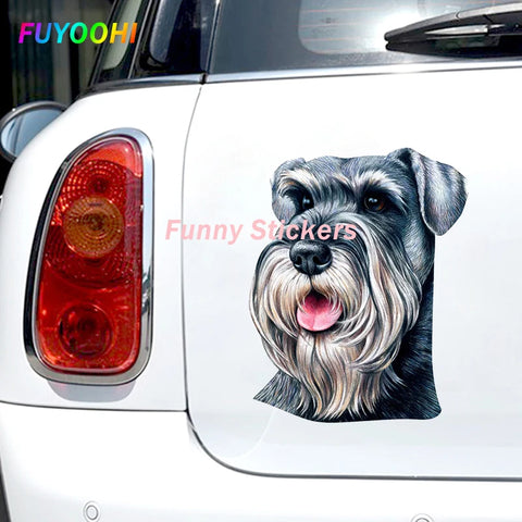 SCHNAUZER 17CM\20CM Self-adhesive Decal Car Sticker Waterproof Auto Decors on Bumper Rear Window Laptop # S60490